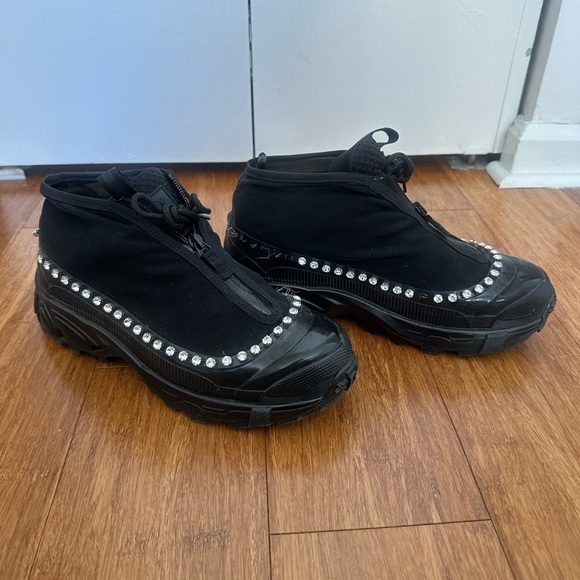 Burberry Black Sneakers with Rhinestone Details